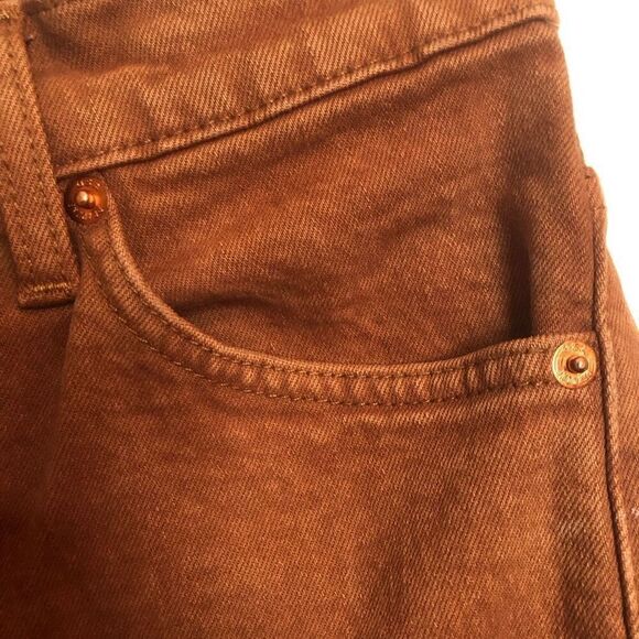 RE/DONE NWOT - L Sz 26 70’s Straight Leg Jeans in Washed Terracotta - Picture 11 of 16